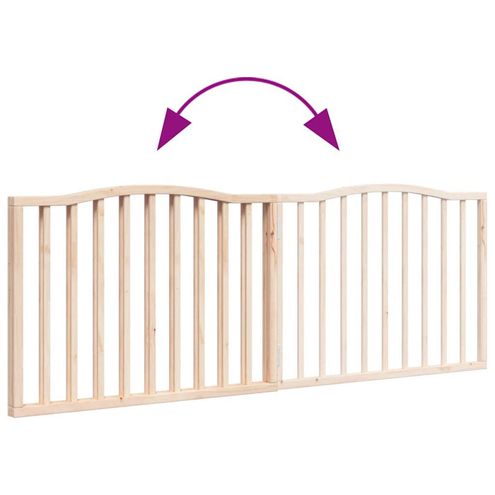 Poartă pentru câini pliabilă, 2 panouri, 160 cm, lemn de plop - WALTI WALTI
