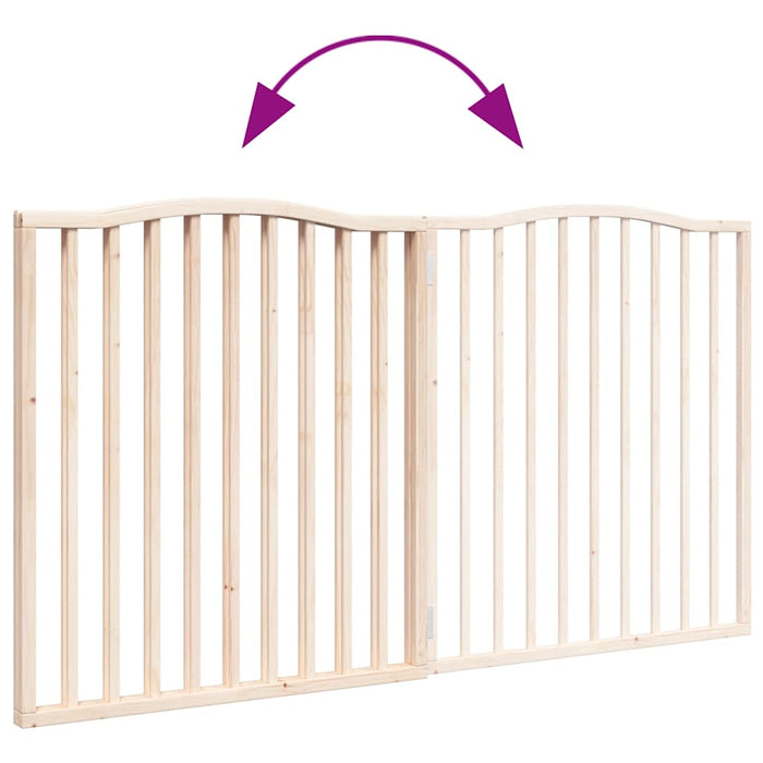 Poartă pentru câini pliabilă, 2 panouri, 160 cm, lemn de plop - WALTI WALTI