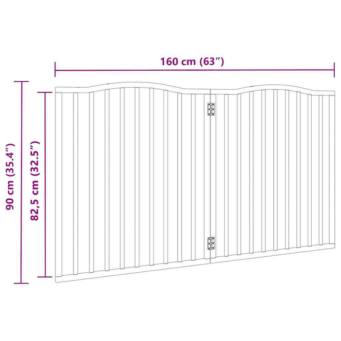 Poartă pentru câini pliabilă, 2 panouri, 160 cm, lemn de plop - WALTI WALTI