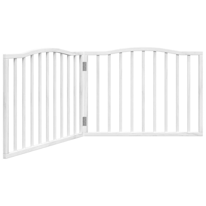 Poartă pentru câini pliabilă, 2 panouri, alb, 160 cm, lemn plop WALTI