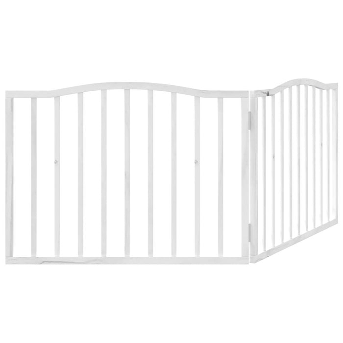 Poartă pentru câini pliabilă, 2 panouri, alb, 160 cm, lemn plop WALTI