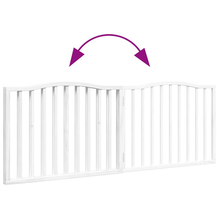 Poartă pentru câini pliabilă, 2 panouri, alb, 160 cm, lemn plop WALTI