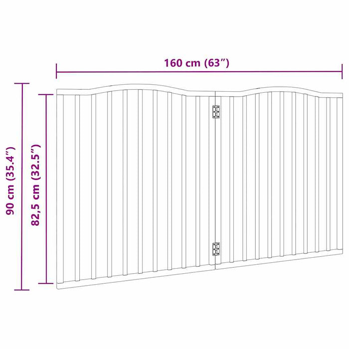 Poartă pentru câini pliabilă, 2 panouri, alb, 160 cm, lemn plop - WALTI WALTI