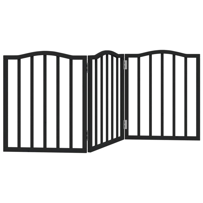 Poartă pentru câini pliabilă 3 panouri negru, 150 cm, lemn plop - WALTI WALTI