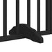 Poartă câini pliabilă cu ușă 6 panouri negru, 300 cm, lemn plop - WALTI WALTI