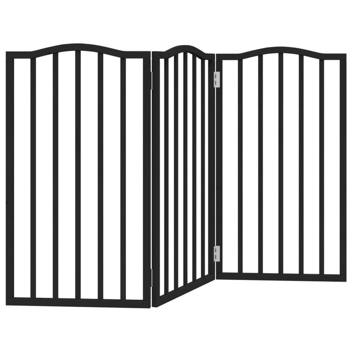 Poartă pentru câini pliabilă 3 panouri negru, 150 cm, lemn plop - WALTI WALTI