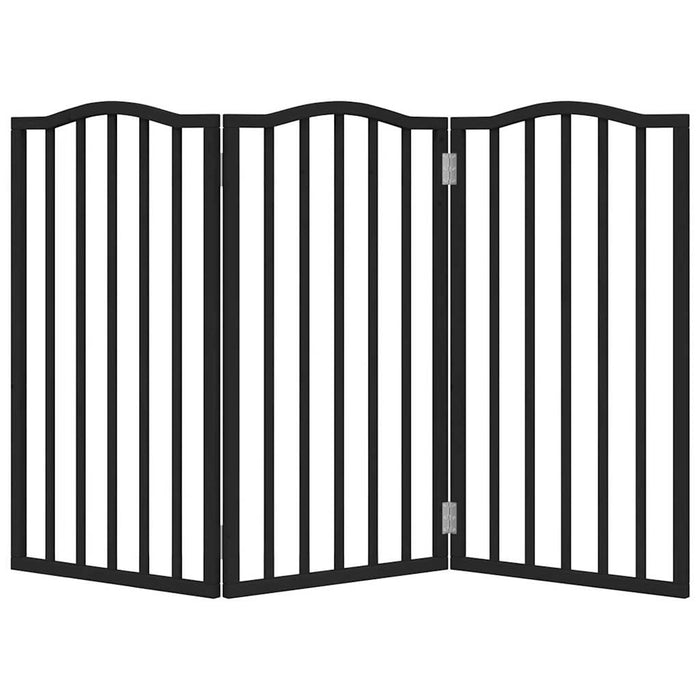 Poartă pentru câini pliabilă 3 panouri negru, 150 cm, lemn plop - WALTI WALTI
