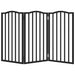Poartă pentru câini pliabilă 3 panouri negru, 150 cm, lemn plop - WALTI WALTI