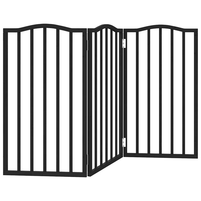Poartă pentru câini pliabilă 3 panouri negru, 150 cm, lemn plop - WALTI WALTI