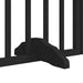 Poartă câini pliabilă cu ușă 6 panouri negru, 300 cm, lemn plop - WALTI WALTI