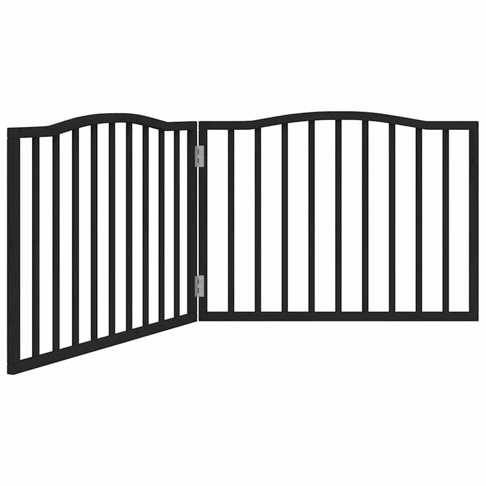 Poartă pentru câini pliabilă 2 panouri negru, 160 cm, lemn plop - WALTI WALTI