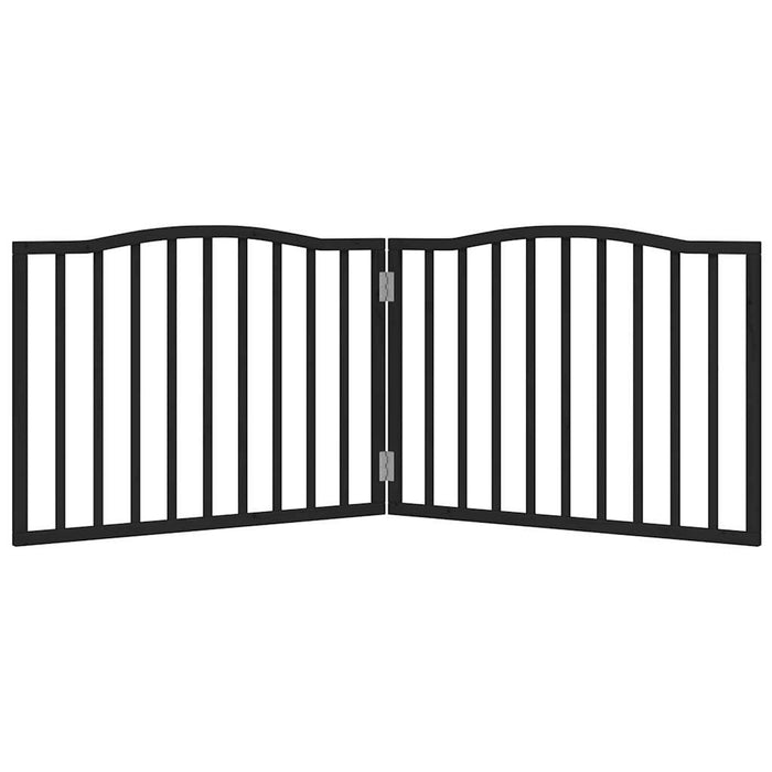Poartă pentru câini pliabilă 2 panouri negru, 160 cm, lemn plop - WALTI WALTI