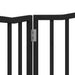Poartă pentru câini pliabilă 2 panouri negru, 160 cm, lemn plop - WALTI WALTI