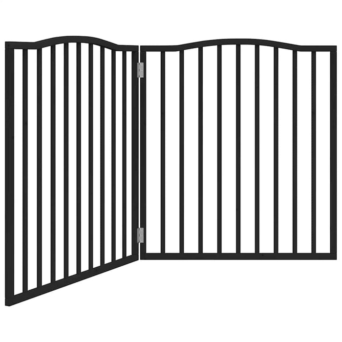 Poartă pentru câini pliabilă 2 panouri negru, 160 cm, lemn plop - WALTI WALTI