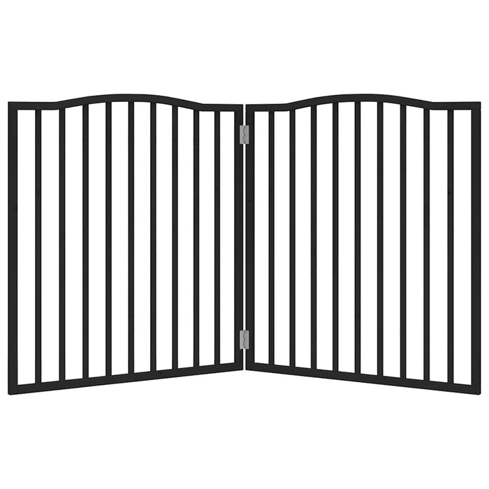 Poartă pentru câini pliabilă 2 panouri negru, 160 cm, lemn plop - WALTI WALTI