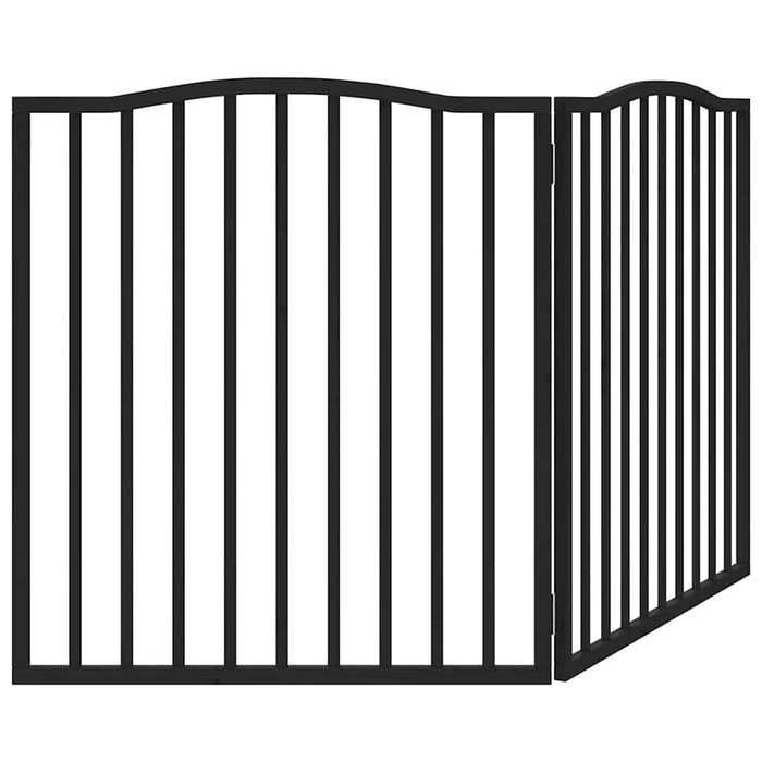 Poartă pentru câini pliabilă 2 panouri negru, 160 cm, lemn plop - WALTI WALTI