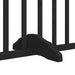 Poartă câini pliabilă cu ușă 4 panouri negru, 320 cm, lemn plop - WALTI WALTI