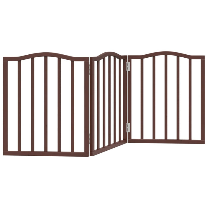 Poartă de câini pliabilă 3 panouri stejar maro 150 cm lemn plop - WALTI WALTI