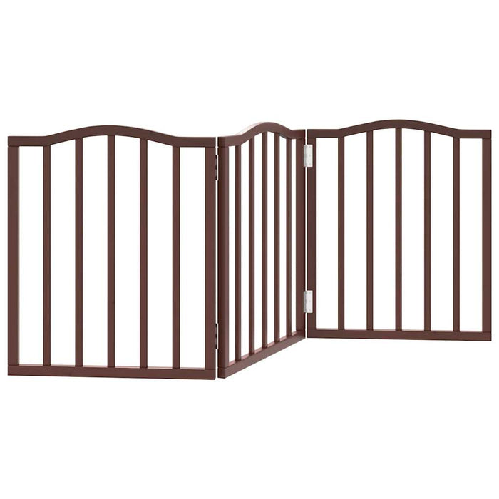 Poartă de câini pliabilă 3 panouri stejar maro 150 cm lemn plop - WALTI WALTI