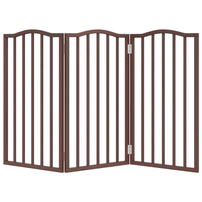 Poartă de câini pliabilă 3 panouri stejar maro 150 cm lemn plop - WALTI WALTI