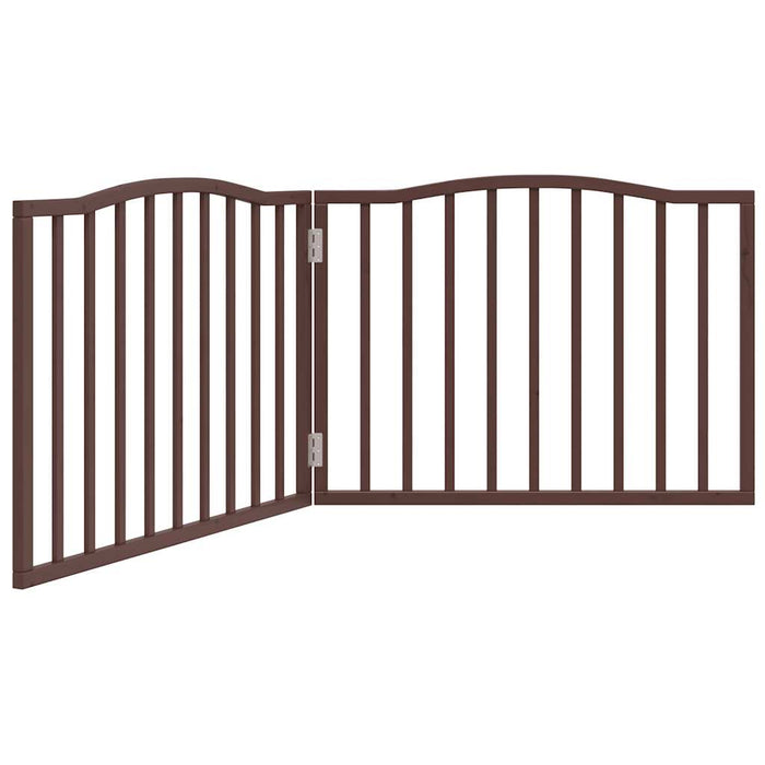 Poartă pentru câini pliabilă 2 panouri maro, 160 cm, lemn plop - WALTI WALTI