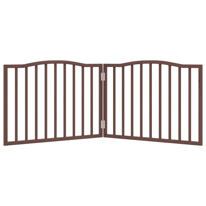 Poartă pentru câini pliabilă 2 panouri maro, 160 cm, lemn plop - WALTI WALTI