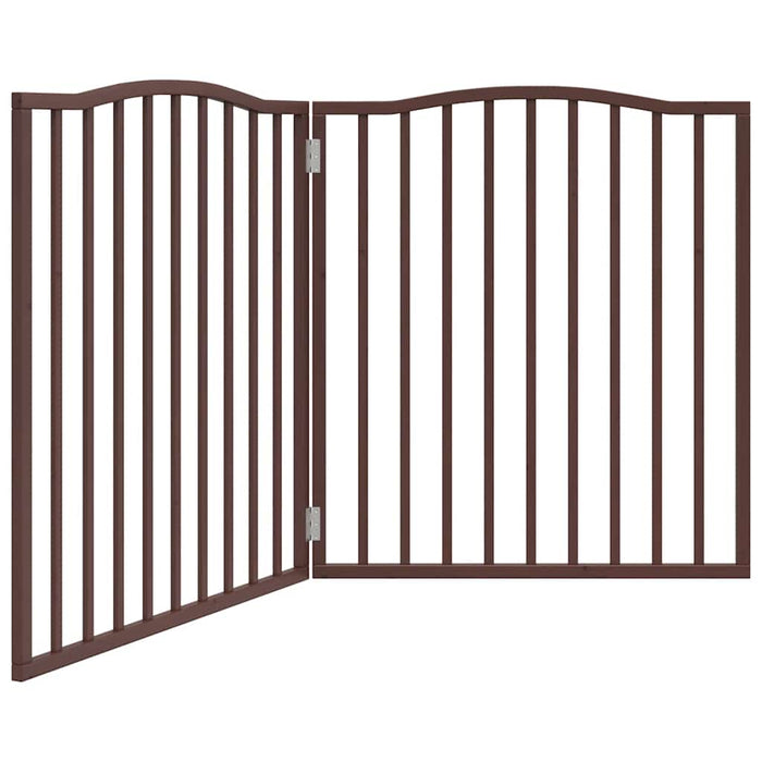 Poartă pentru câini pliabilă 2 panouri maro, 160 cm, lemn plop - WALTI WALTI