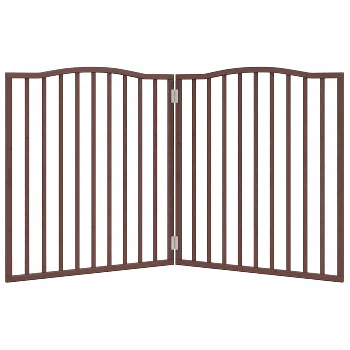 Poartă pentru câini pliabilă 2 panouri maro, 160 cm, lemn plop - WALTI WALTI