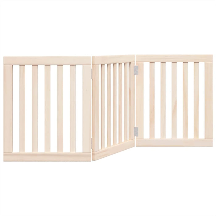 Poartă de acces pentru câini pliabilă, 3 panouri, 150 cm, lemn de plop WALTI