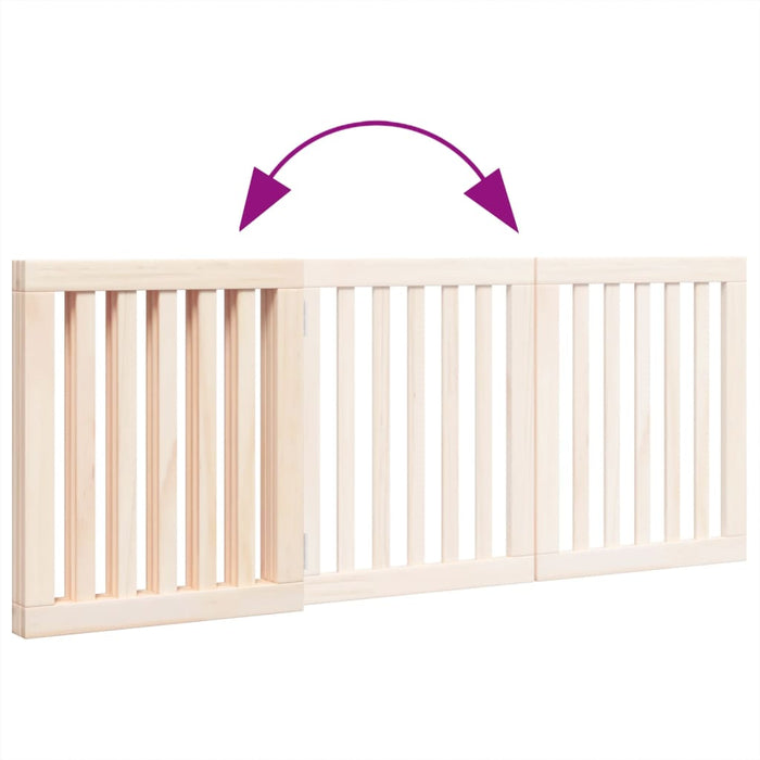 Poartă de acces pentru câini pliabilă, 3 panouri, 150 cm, lemn de plop WALTI