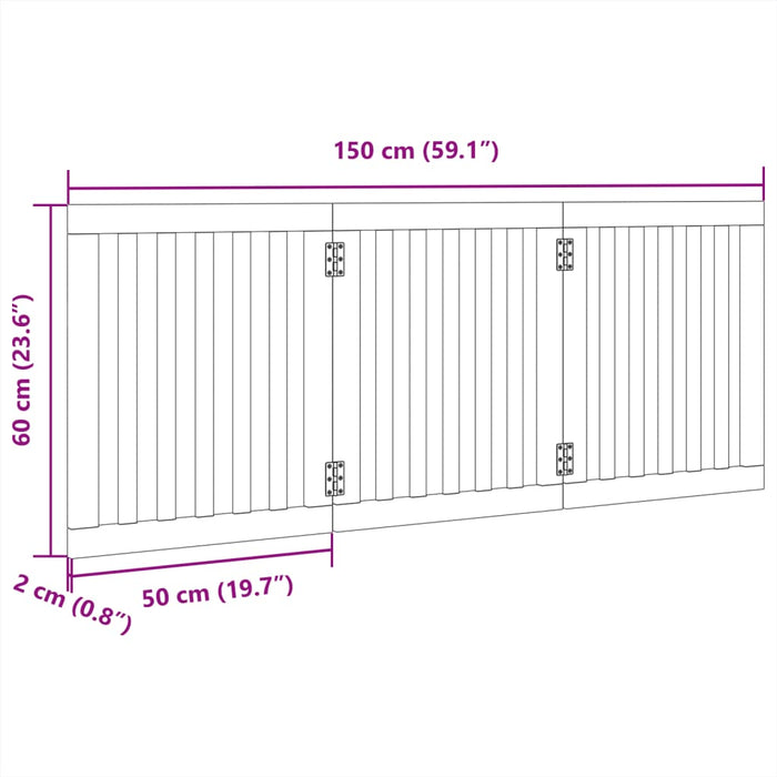 Poartă de acces pentru câini pliabilă, 3 panouri, 150 cm, lemn de plop WALTI