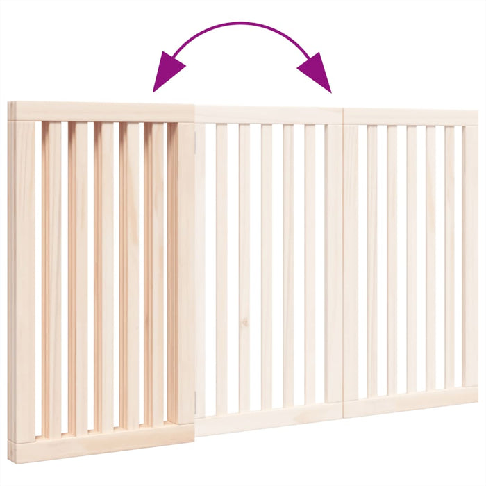 Poartă de acces pentru câini pliabilă, 3 panouri, 150 cm, lemn de plop WALTI
