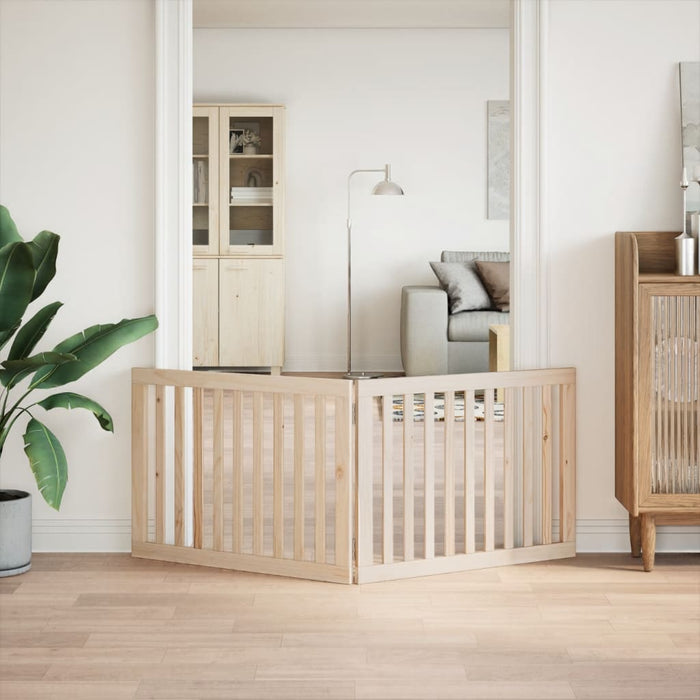 Poartă de acces pentru câini pliabilă, 2 panouri, 160 cm, lemn de plop WALTI