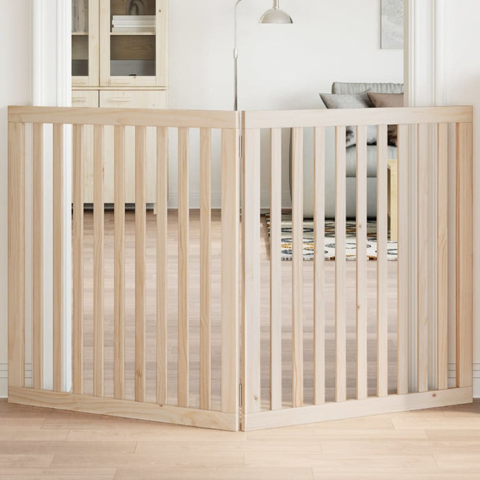 Poartă pentru câini pliabilă, 2 panouri, 160 cm, lemn de plop - WALTI WALTI