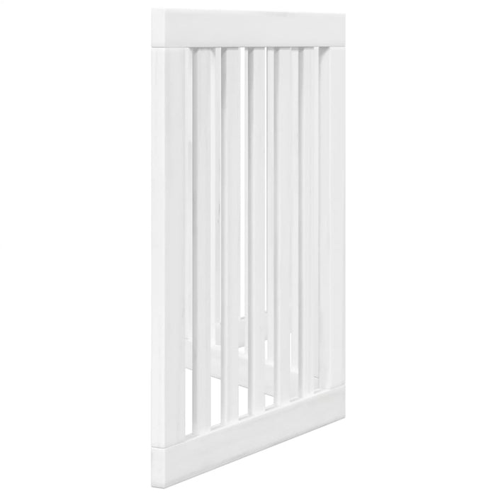 Poartă pentru câini pliabilă, 3 panouri, alb, 150 cm, lemn plop - WALTI WALTI