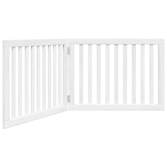 Poartă pentru câini pliabilă, 2 panouri, alb, 160 cm, lemn plop - WALTI WALTI