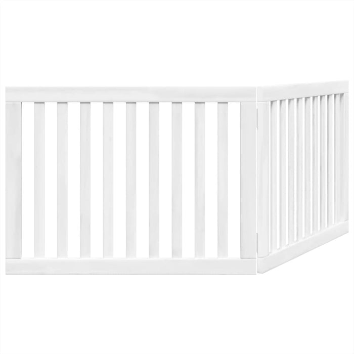 Poartă pentru câini pliabilă, 2 panouri, alb, 160 cm, lemn plop - WALTI WALTI