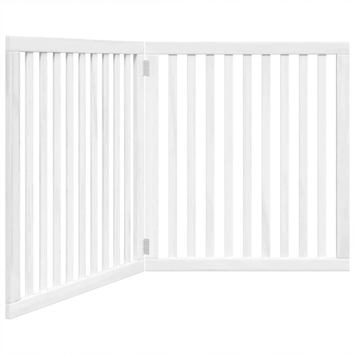 Poartă pentru câini pliabilă, 2 panouri, alb, 160 cm, lemn plop - WALTI WALTI