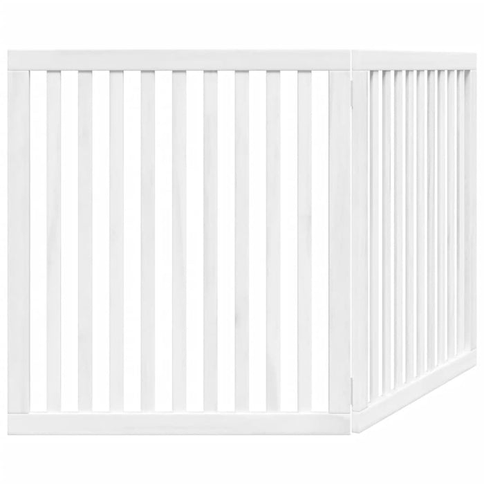 Poartă pentru câini pliabilă, 2 panouri, alb, 160 cm, lemn plop - WALTI WALTI