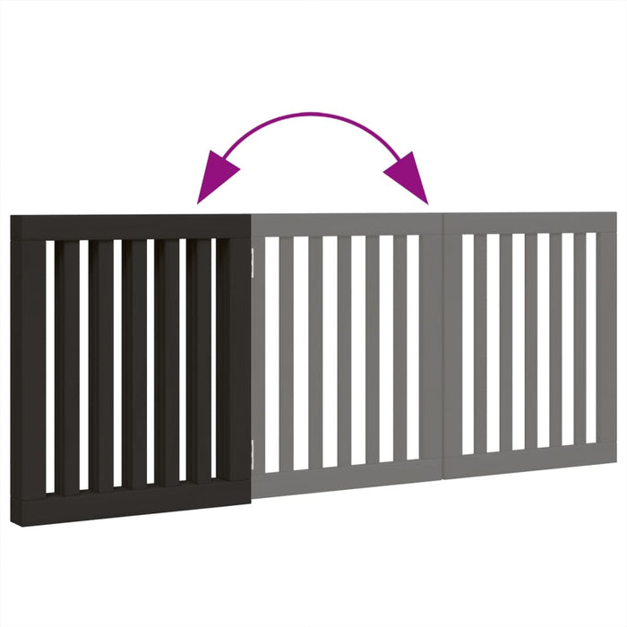 Poartă pentru câini pliabilă 3 panouri negru, 150 cm, lemn plop - WALTI WALTI