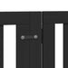 Poartă câini pliabilă cu ușă 6 panouri negru, 300 cm, lemn plop - WALTI WALTI