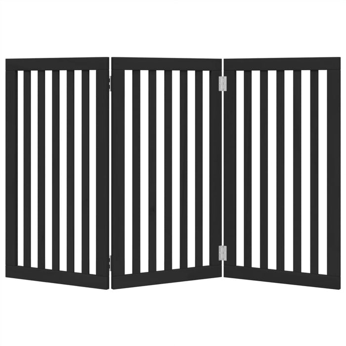 Poartă pentru câini pliabilă 3 panouri negru, 150 cm, lemn plop - WALTI WALTI