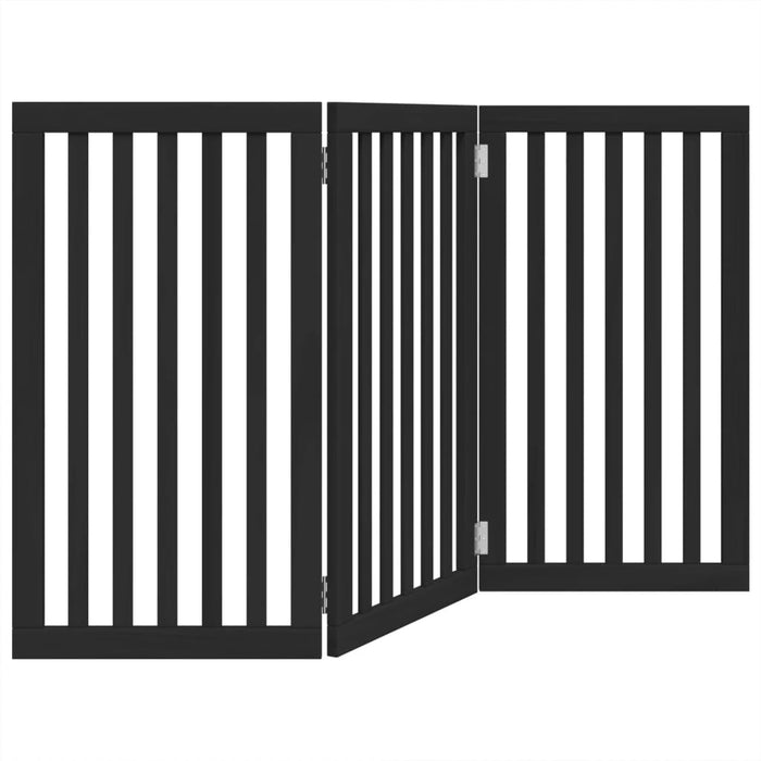 Poartă pentru câini pliabilă 3 panouri negru, 150 cm, lemn plop - WALTI WALTI