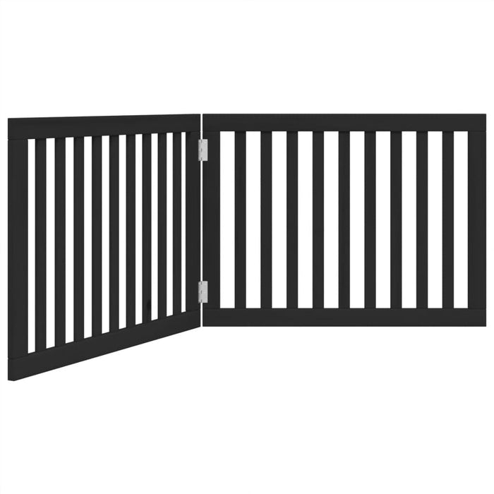 Poartă pentru câini pliabilă 2 panouri negru, 160 cm, lemn plop - WALTI WALTI