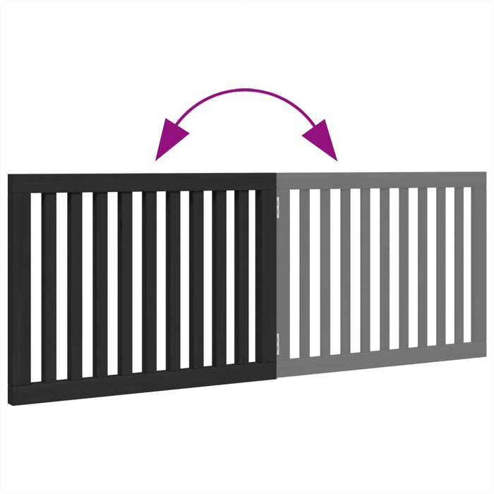 Poartă pentru câini pliabilă 2 panouri negru, 160 cm, lemn plop - WALTI WALTI