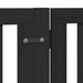 Poartă câini pliabilă cu ușă 4 panouri negru, 320 cm, lemn plop - WALTI WALTI