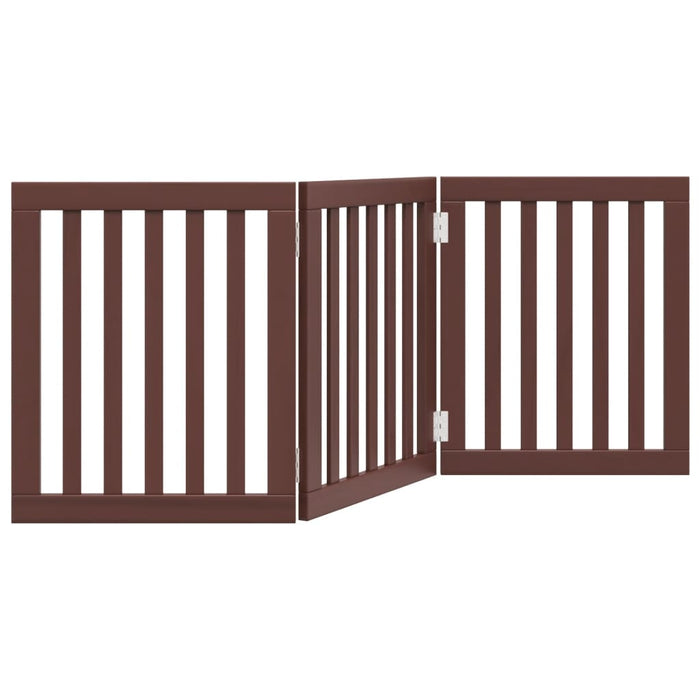 Poartă pentru câini pliabilă 3 panouri maro, 150 cm, lemn plop - WALTI WALTI