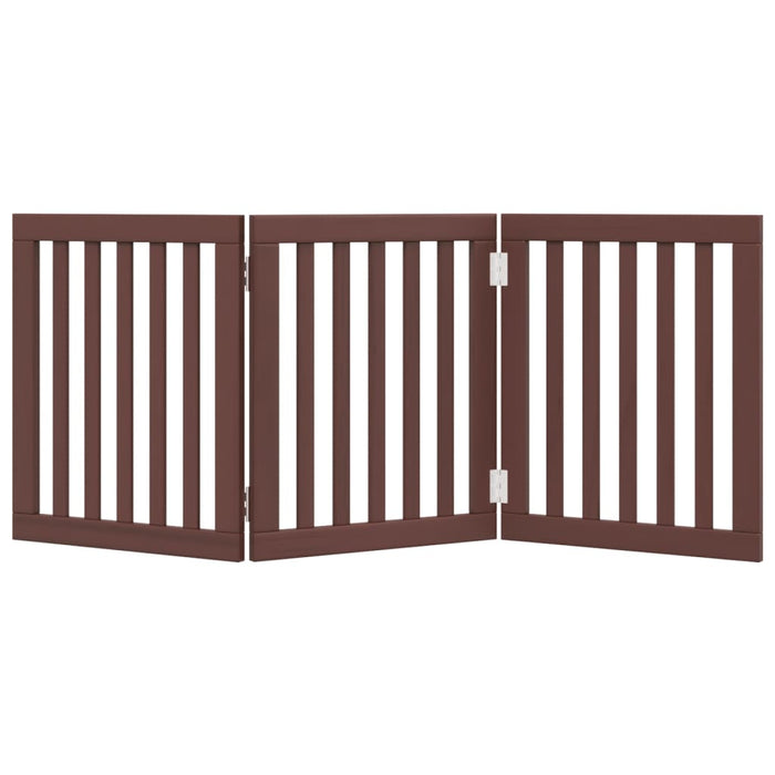 Poartă pentru câini pliabilă 3 panouri maro, 150 cm, lemn plop - WALTI WALTI
