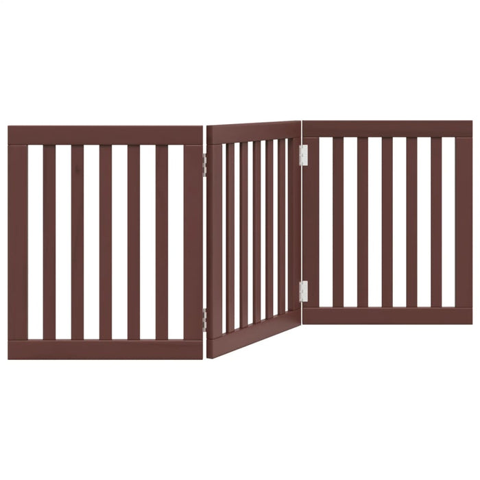 Poartă pentru câini pliabilă 3 panouri maro, 150 cm, lemn plop - WALTI WALTI