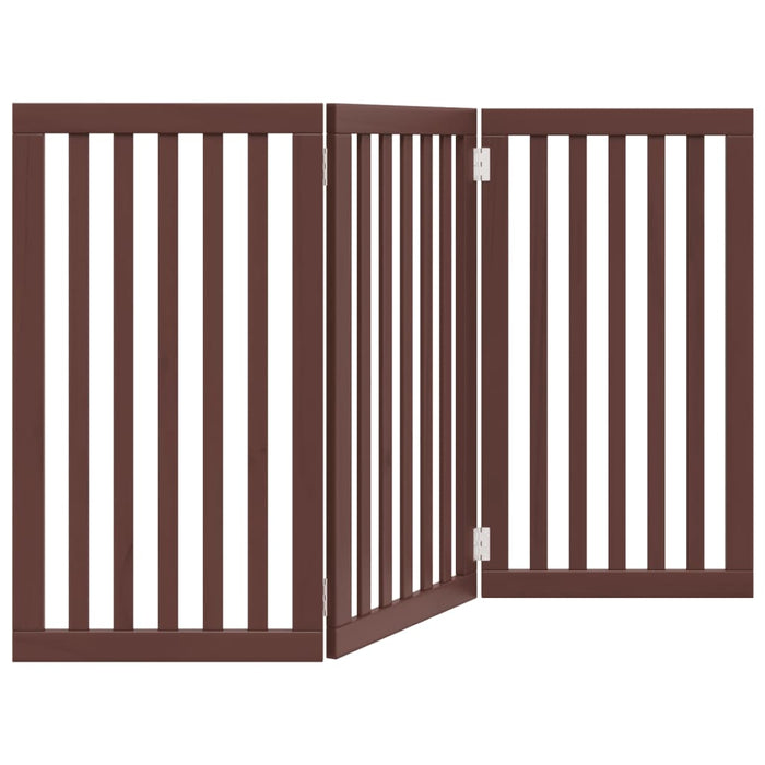 Poartă pentru câini pliabilă 3 panouri maro, 150 cm, lemn plop - WALTI WALTI